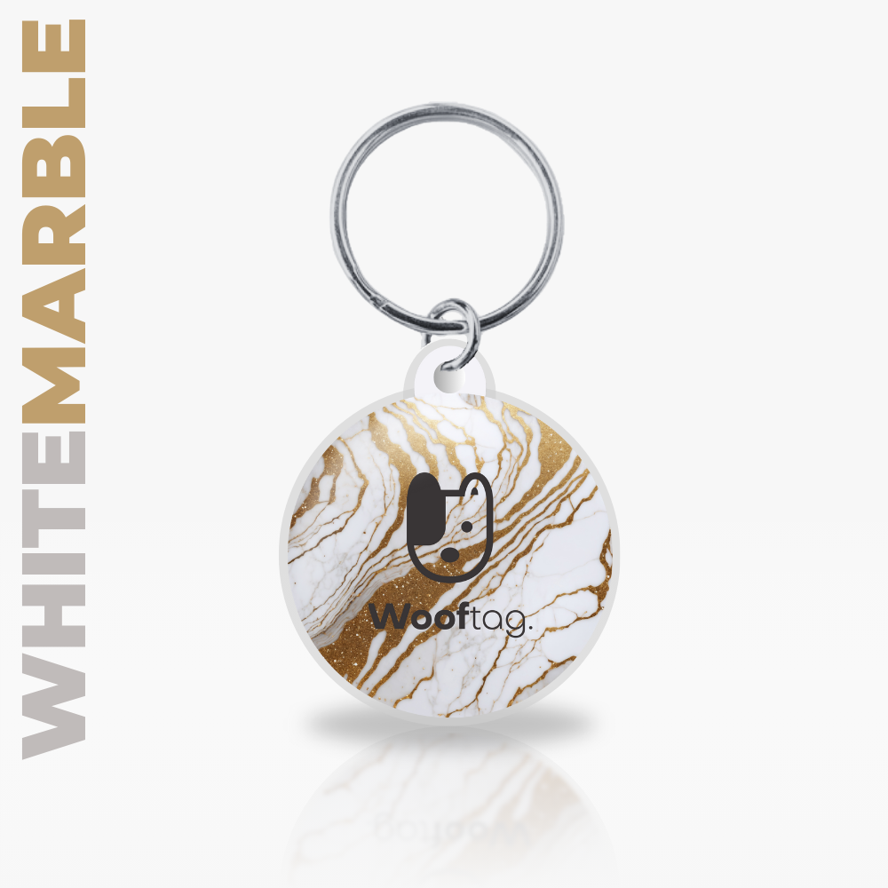 Wooftag - White Marble 