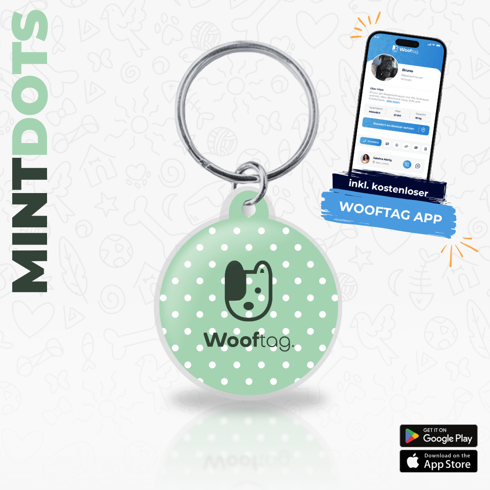 Wooftag® - Mint Dot - Wooftag