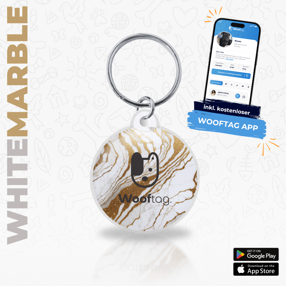 Wooftag® - White Marble - Wooftag